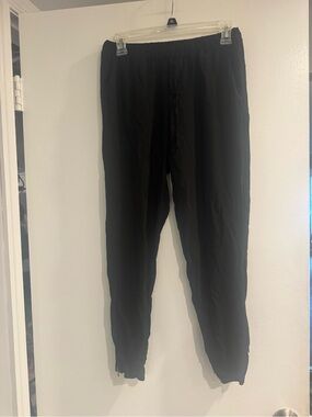 Splendid Black Jogger Pants Women’s Small Elastic Waist Ankle Zip Casual